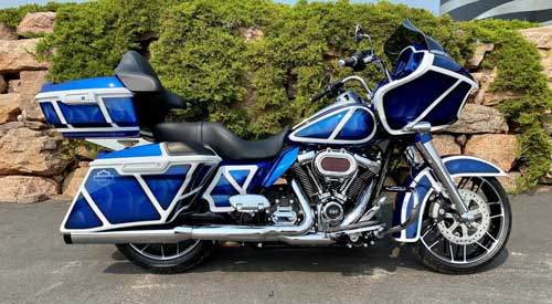 Motorcycle with Custom Graphics